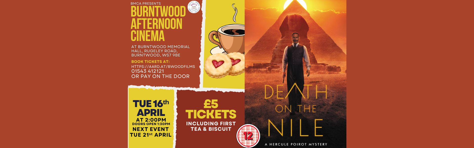 Burntwood Afternoon Cinema - Death on the Nile
